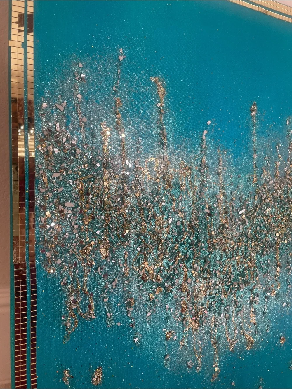 Canvas glitter wall art